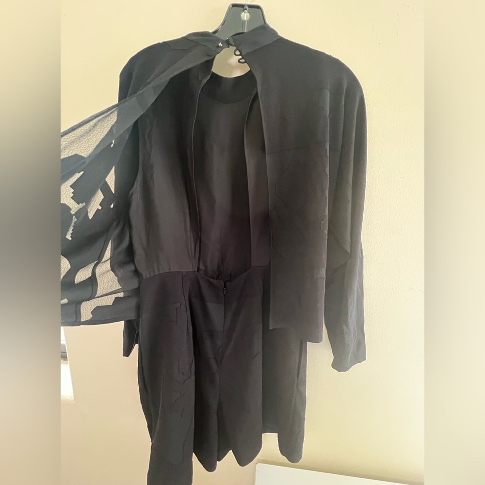 Black Long Sleeve Dress Romper by Tibi - Picture 4 of 6